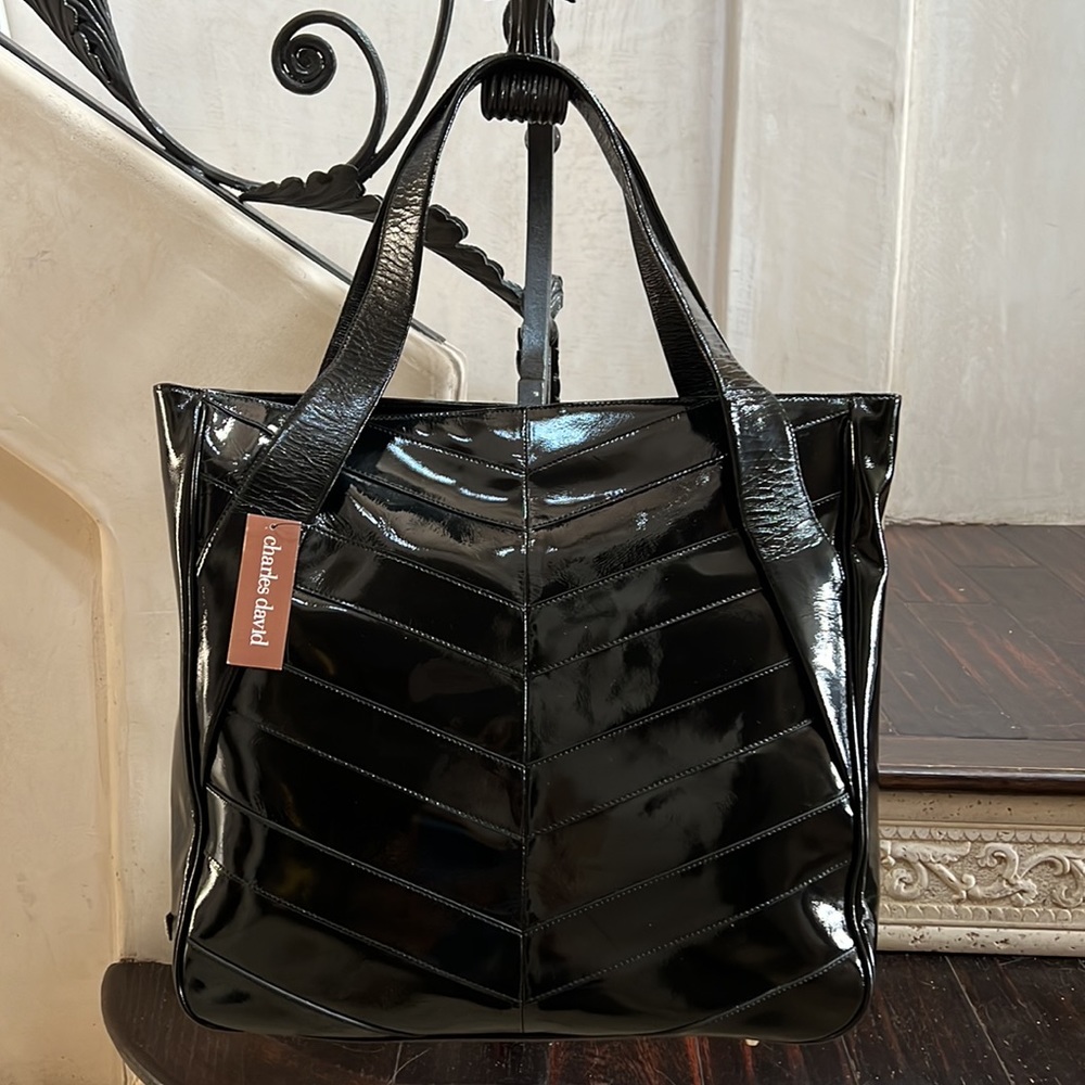 Black Patent Leather - New with Tags - Charles David Handbag
